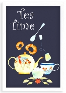 Plagát, Tea time - biely rámček, 20x30 cm
