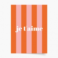 Plagát, je t'aime, 70x100 cm