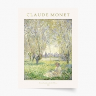 Plagát, Monet - Woman Seated under the Willows, 70x100 cm
