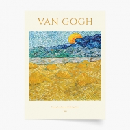 Plagát, Van Gogh - Evening Landscape, 70x100 cm