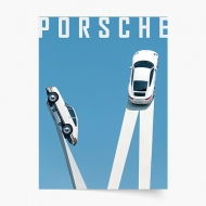 Plagát, Autá: Porsche 4, 20x30 cm